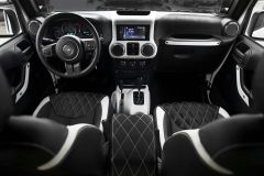 white and blck interior