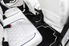 back seats blue and white